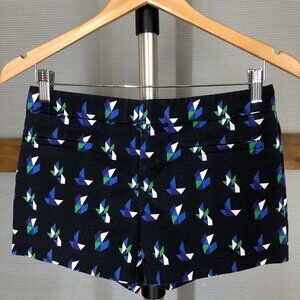 CLUB MONACO Navy Geometric Blue White Green Shorts Sz 0